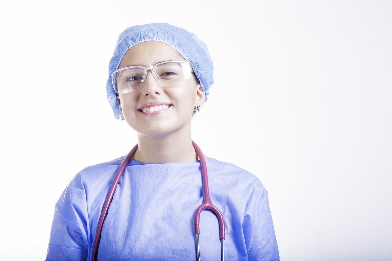 Woman on a nurse uniform